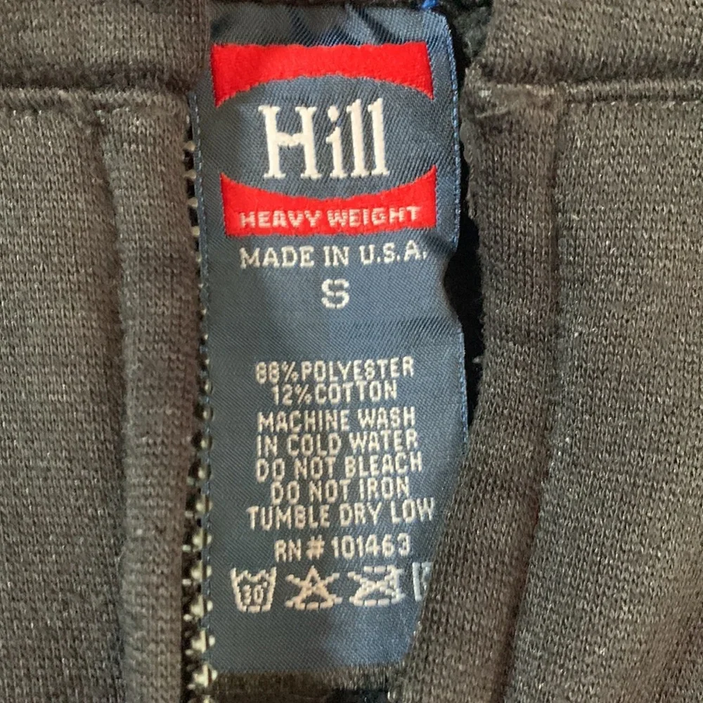 Kids Hill Heavy weight black, long sleeve, hooded sweatshirt.  Zipper.  Size S - Picture 2 of 5